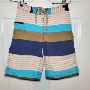 Patagonia Boys' Wavefarer Stripe Shorts Sz 12